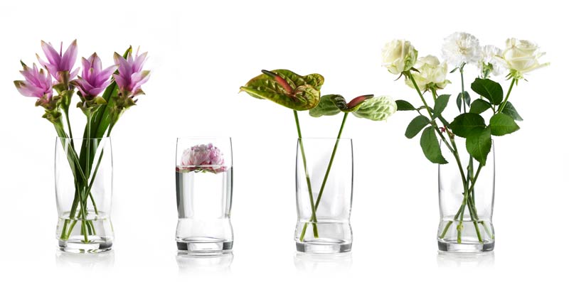 Operaglas med blomster i